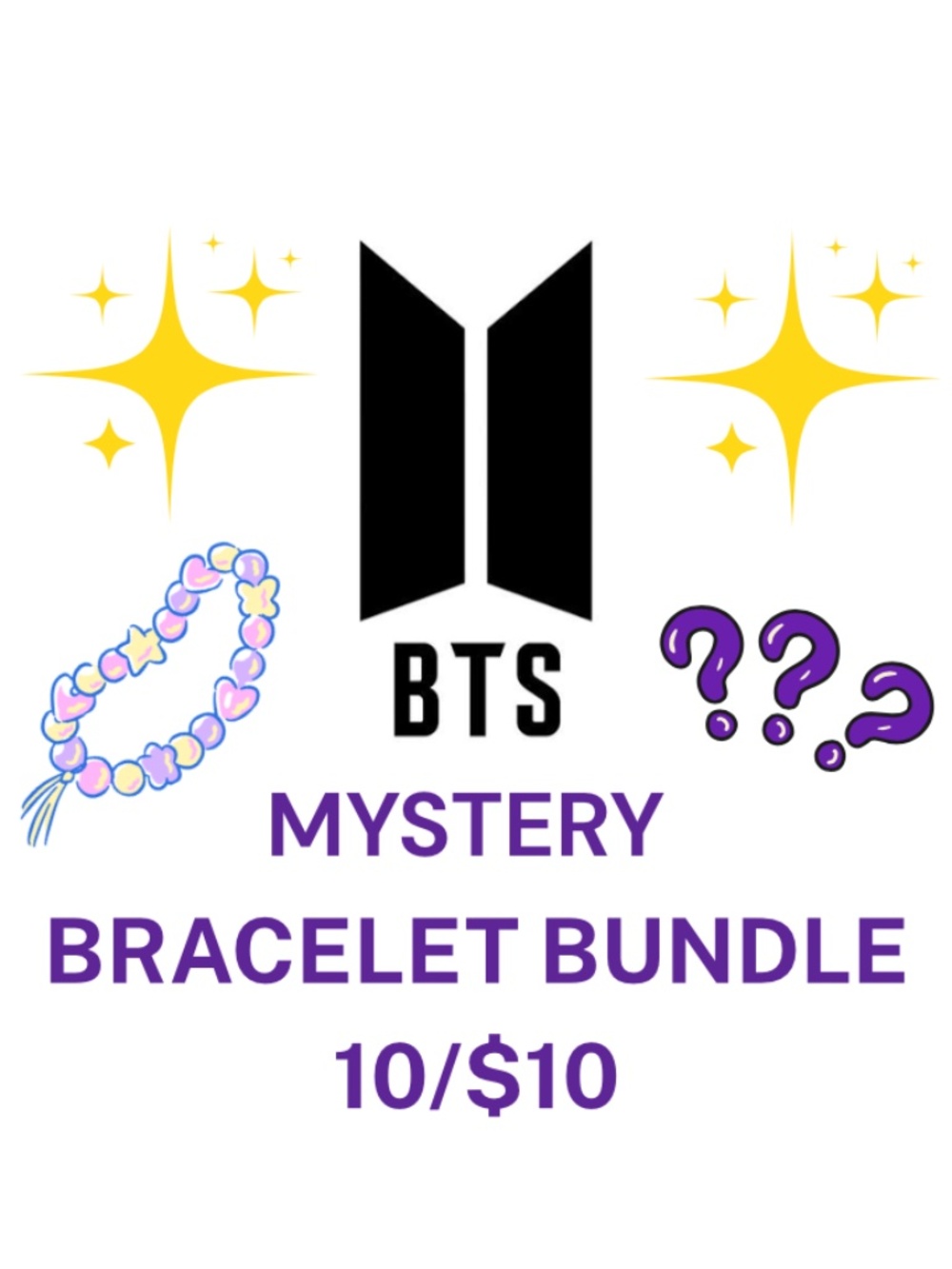 BTS MYSTERY BRACELET BUNDLE 10pcs/$10